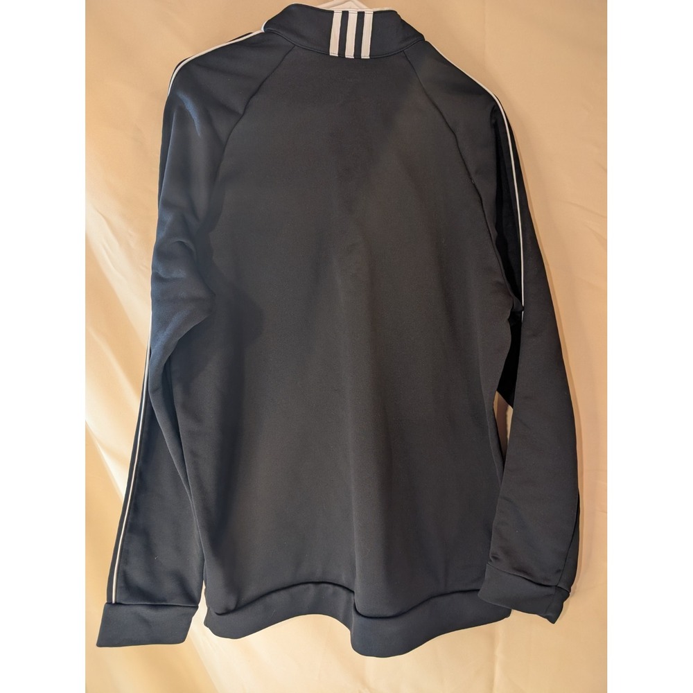 ADIDAS Golf Climalite 1/4 Zip Pullover Black White Trim Men's Size L Jacket - Picture 3 of 3